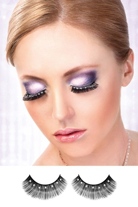Black - White Rhinestone Eyelashes