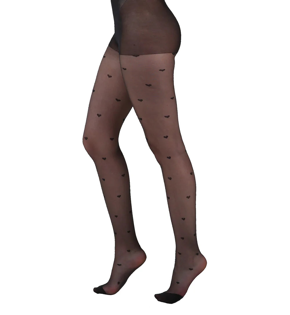 Heart Patterned Tights