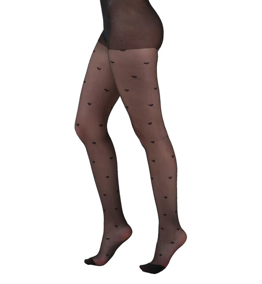 Heart Patterned Tights